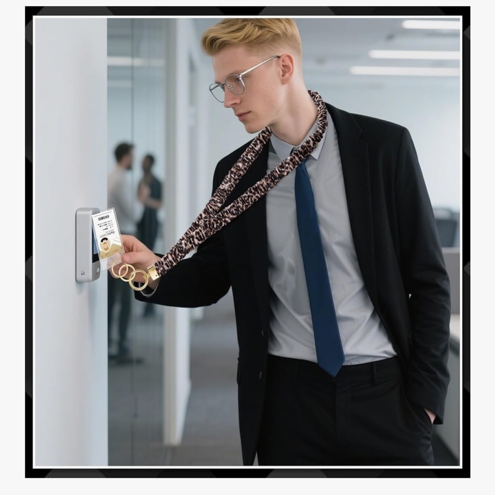 🆕 Scrunchie Lanyards for ID Badges Neck Lanyard for Keys Retractable - Picture 4 of 5